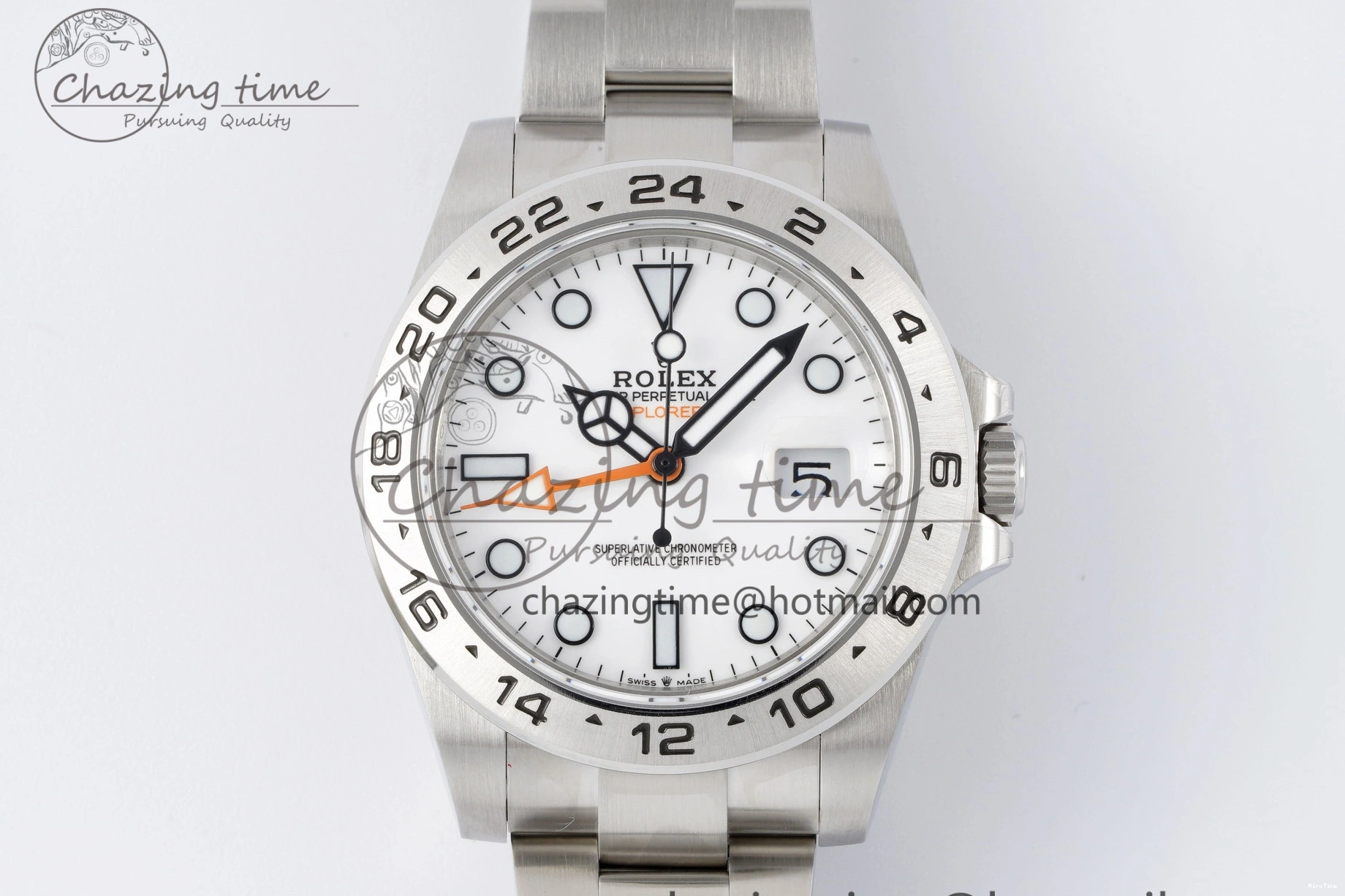 MiroTime 0117 Versatile Explorer II 42mm 216570 Black 904L SS JDF 1:1 Best Edition White Dial on Bracelet VR3285 CHS V 2174